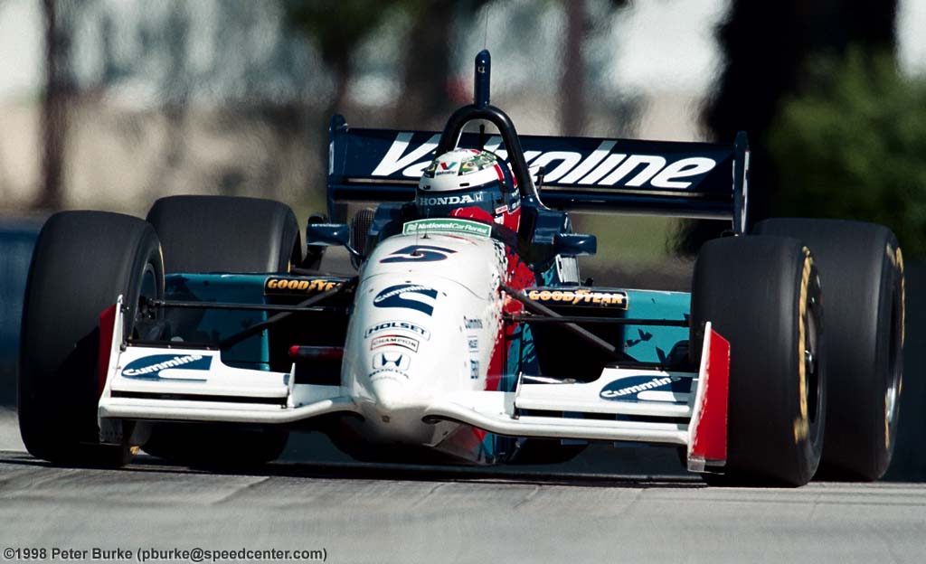 Gil de Ferran unterwegs im Park auf der Insel &mdash; Belle Isle, Detroit, 1998.