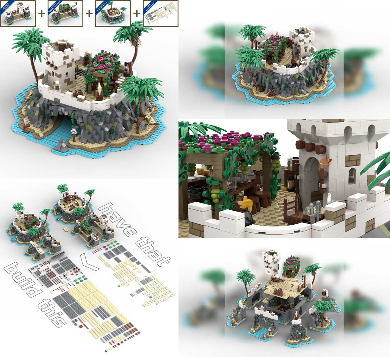Governor's Island: Grotto with Pergola and Guard Tower, Remodel (143 Teile) &mdash; 10. August 2024