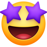 🤩 Emoji (Smiling face with star eyes)