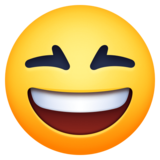 😆 Emoji (Laughing face with tightly-closed eyes)