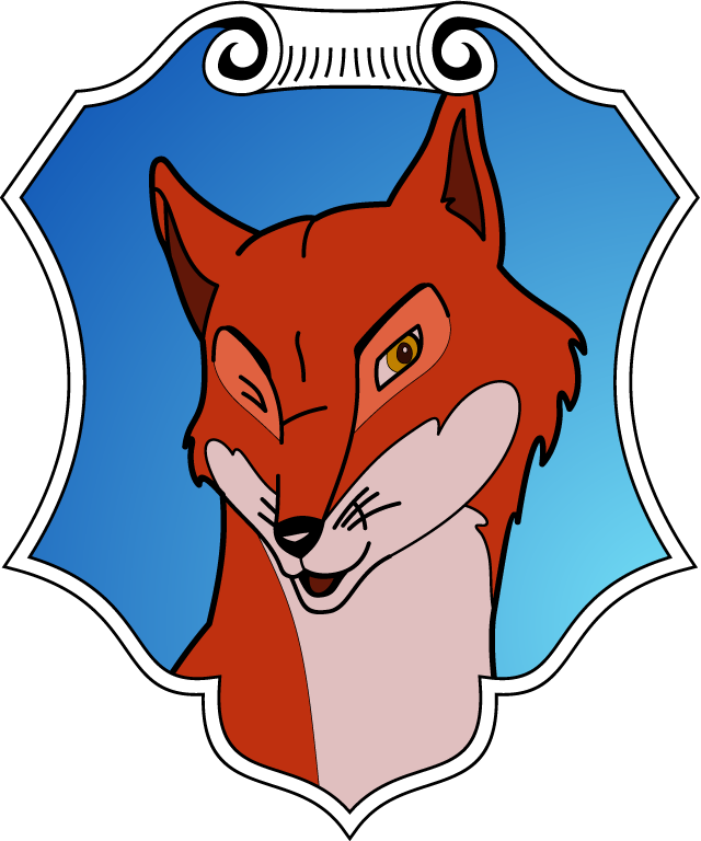 Wappen mit dem Fuchs (für gewöhnlich meinem Avatar) mit Barockschild