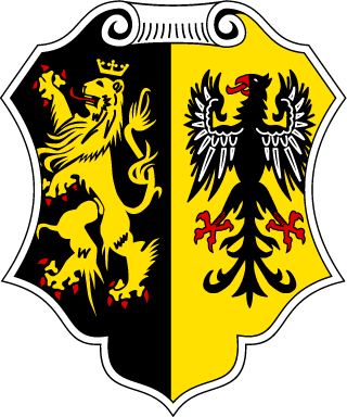 Wappen des Vogtlandes mit Barockschild