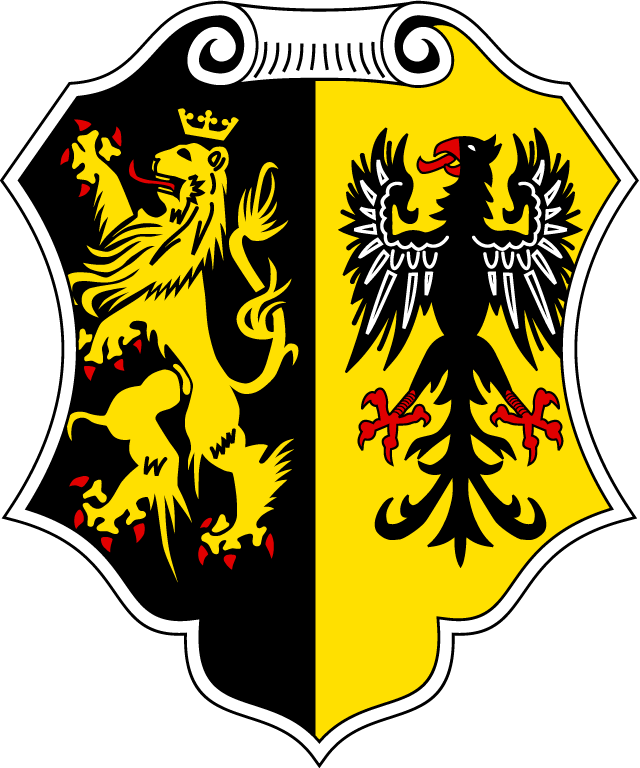 Wappen des Vogtlandes mit Barockschild