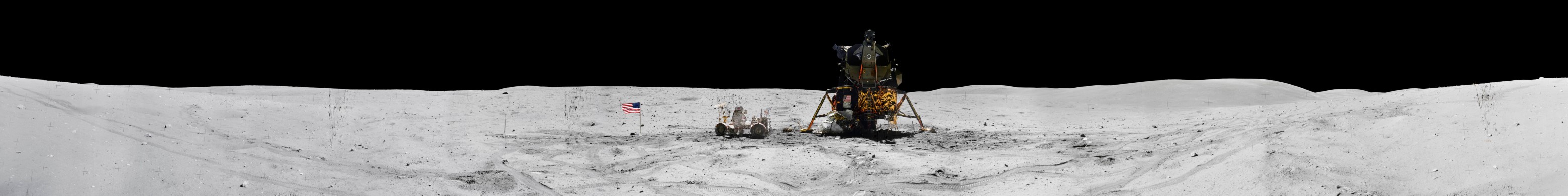 &laquo;West View Panorama&raquo; des Landeplatz von Apollo 16