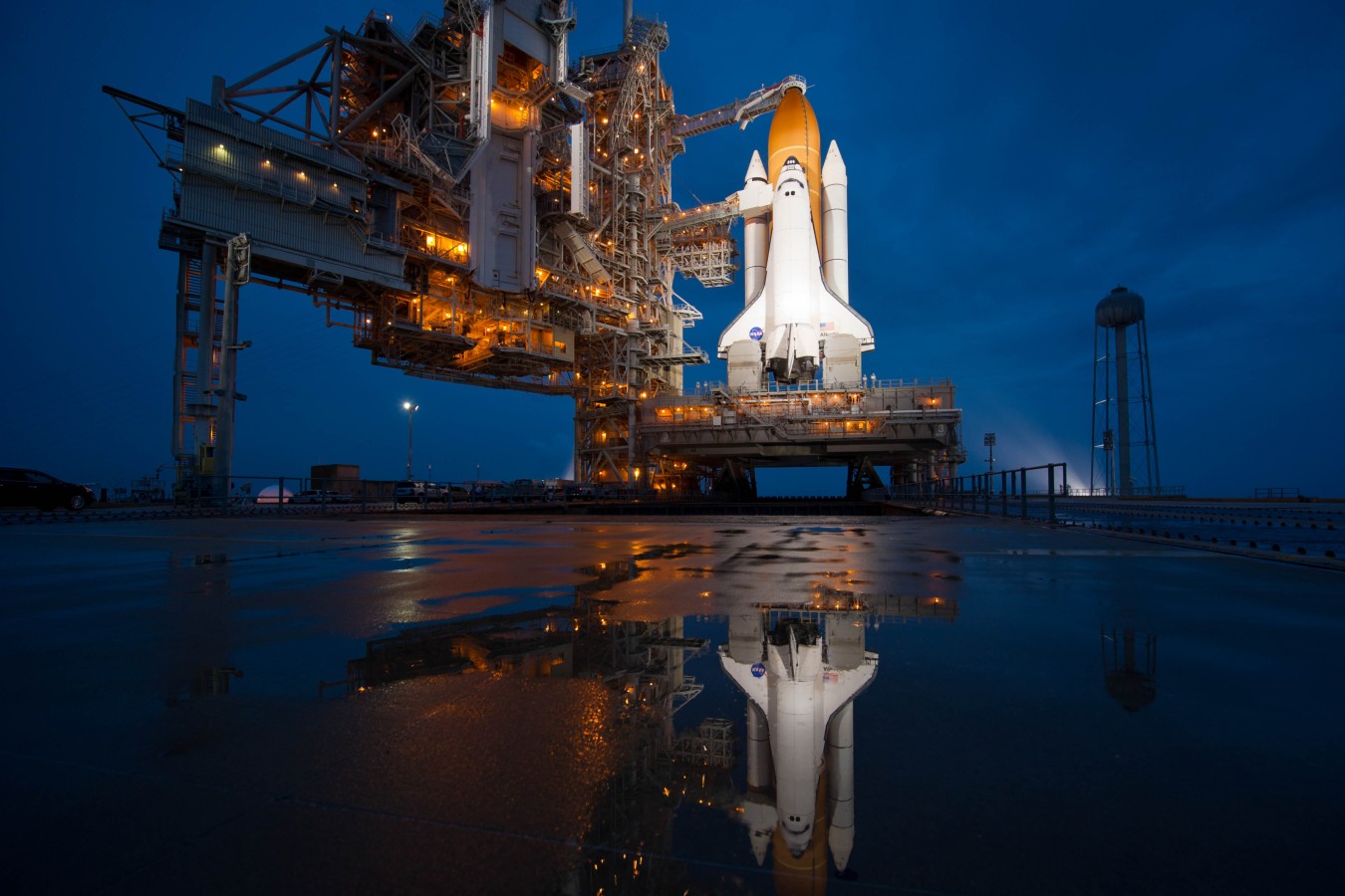 Space Shuttle &laquo;Atlantis&raquo; wartet auf dem Launchpad