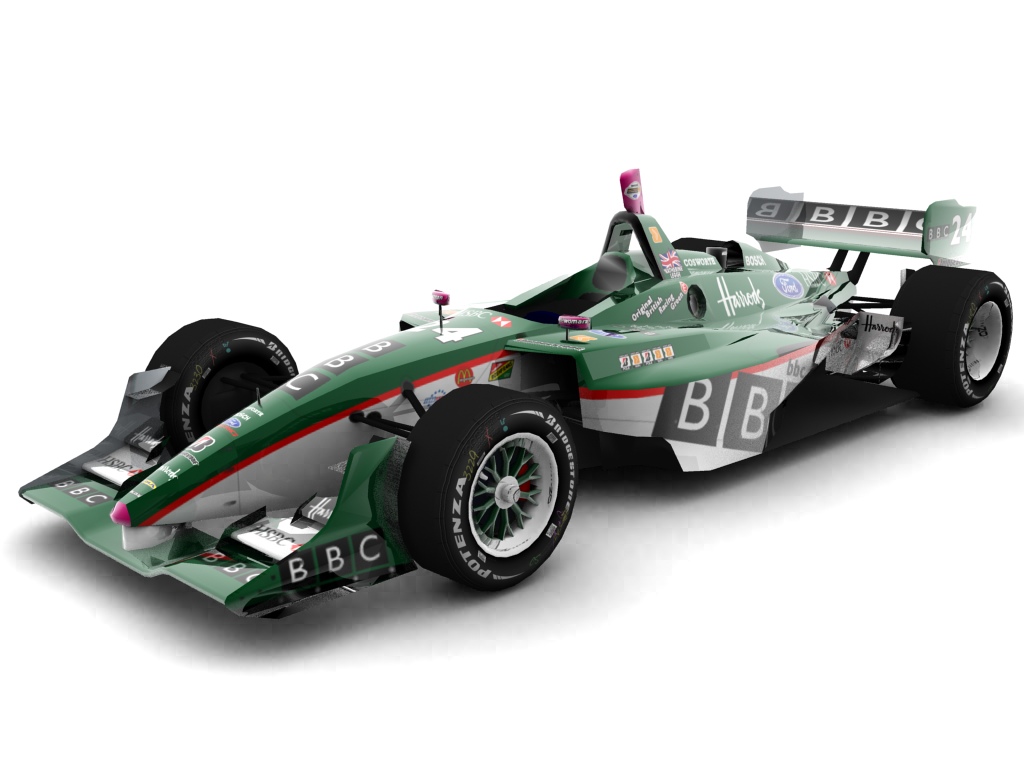 2006 BBC Racing, #24, Katherine Legge, Lola LT B03/00, Ford-Cosworth XFE, Bridgestone Potenza, BBC (Blick von vorn, links)