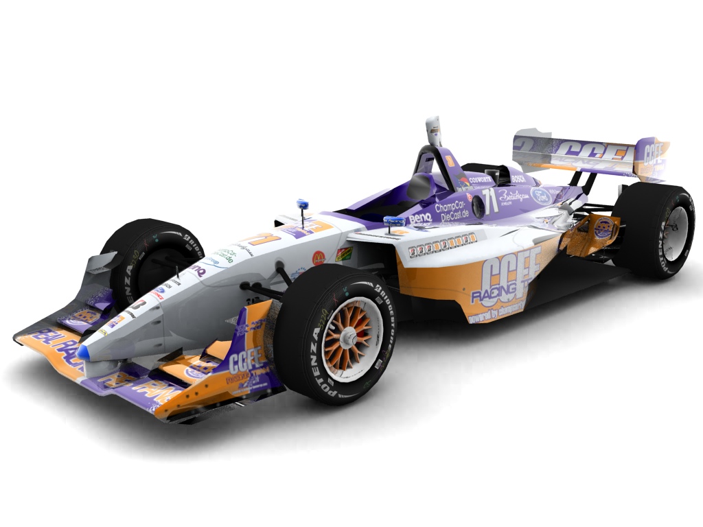 2006 CCFE Racing Team, #71, Tino Herrmann, Lola LT B03/00, Ford-Cosworth XFE, Bridgestone Potenza, ChampCarFansEurope.com (Blick von vorn, links)