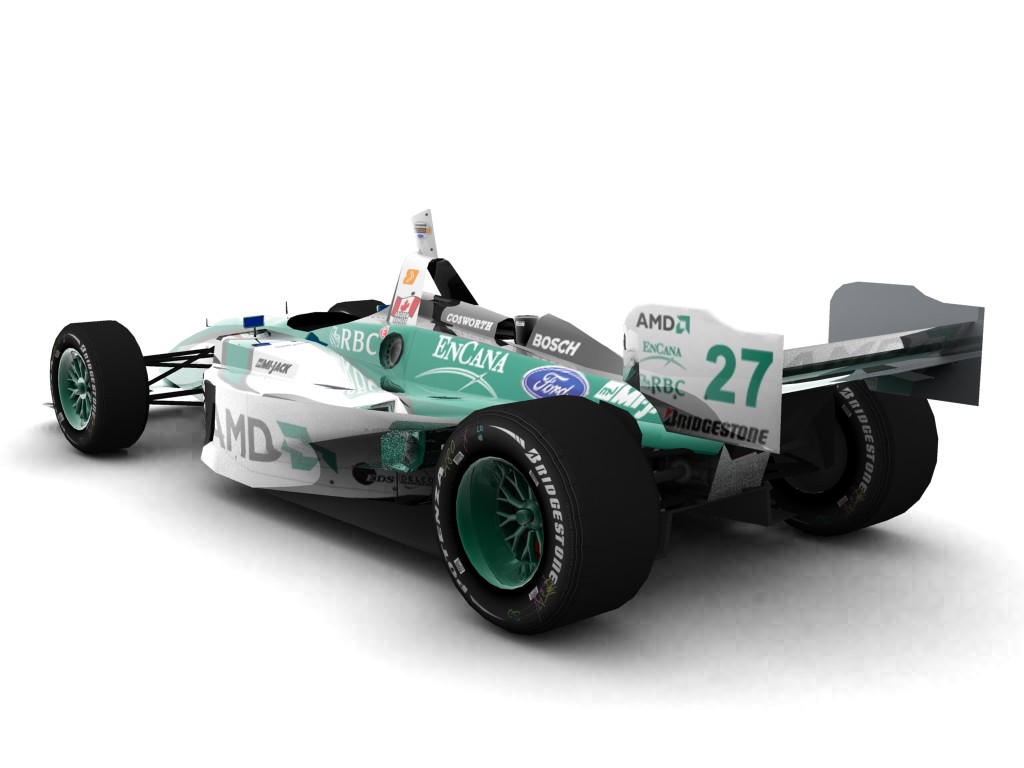 2006 Conquest Racing, #27, Andrew Ranger, Lola LT B03/00, Ford-Cosworth XFE, Bridgestone Potenza, Advanced Micro Devices (AMD) (Blick von hinten, links)