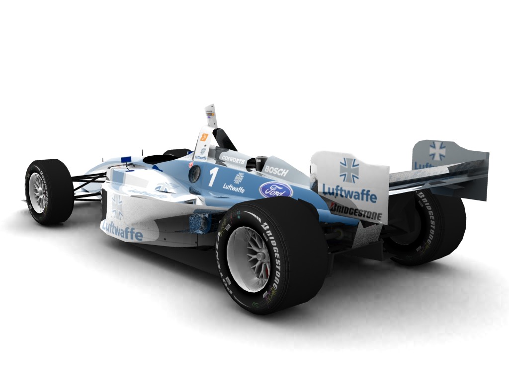 2006 Team Luftwaffe, #1, Michael Dau, Lola LT B03/00, Ford-Cosworth XFE, Bridgestone Potenza, Luftwaffe (Blick von hinten, links)