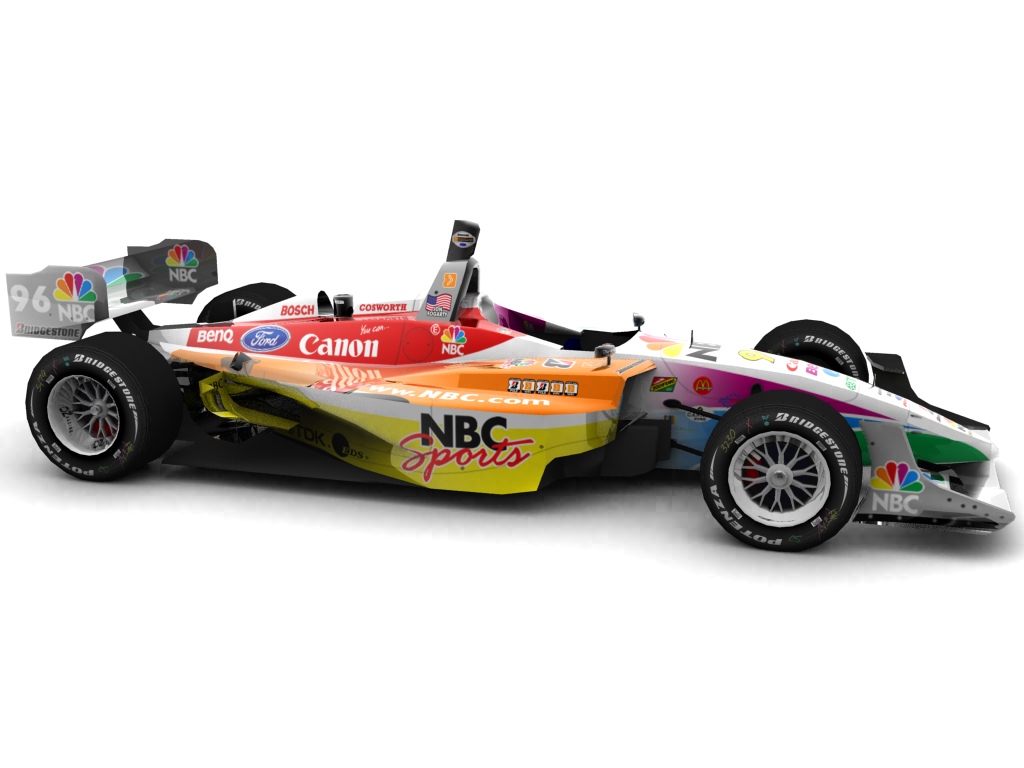 2006 NBC Sports, #96, Jon Fogarty, Lola LT B03/00, Ford-Cosworth XFE, Bridgestone Potenza, NBC Sports (Blick seitlich, rechts)