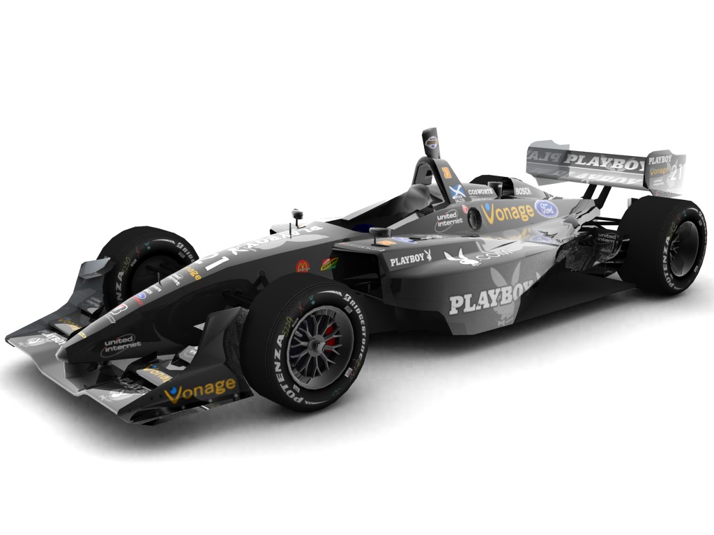 2006 Pacific Coast Motorsports, #21, Ryan Dalziel, Lola LT B03/00, Ford-Cosworth XFE, Bridgestone Potenza, Playboy (Blick von vorn, links)