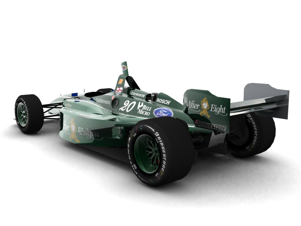 2006 PKV Racing, #20, Katherine Legge, Lola LT B03/00, Ford-Cosworth XFE, Bridgestone Potenza, After Eight (Blick von hinten, links)