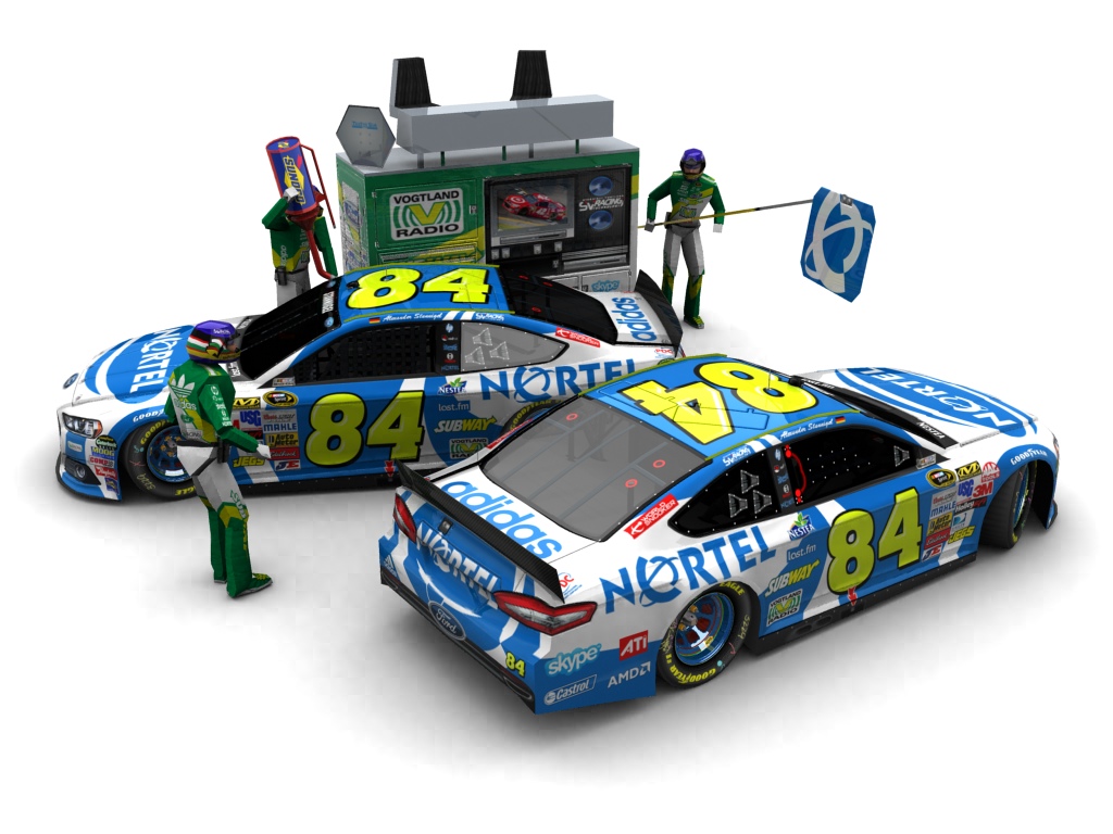 2013 Stannigel Vogtland Racing, #884, Alexander Stannigel, Ford Fusion II, Goodyear Eagle, Nortel (Seitlicher Blick auf zwei Fahrzeuge & Pitcrew)