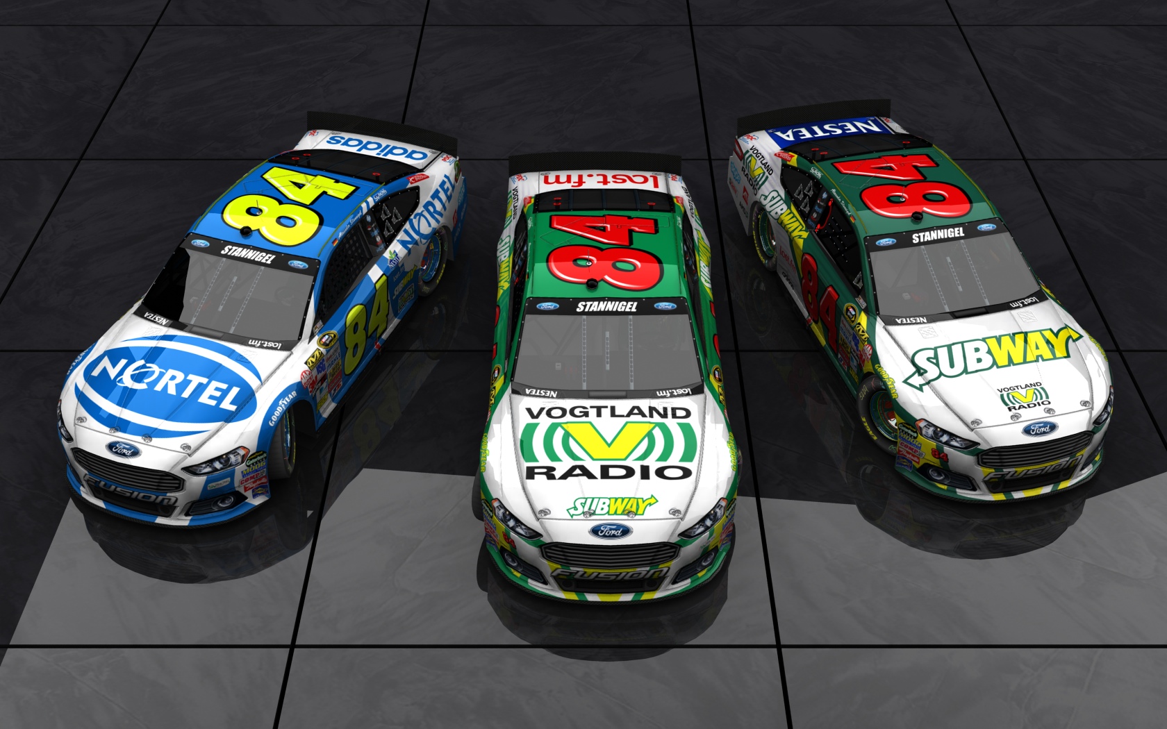 2013 Stannigel Vogtland Racing, Alle drei Fahrzeuge (Blick erhöht, von vorn)