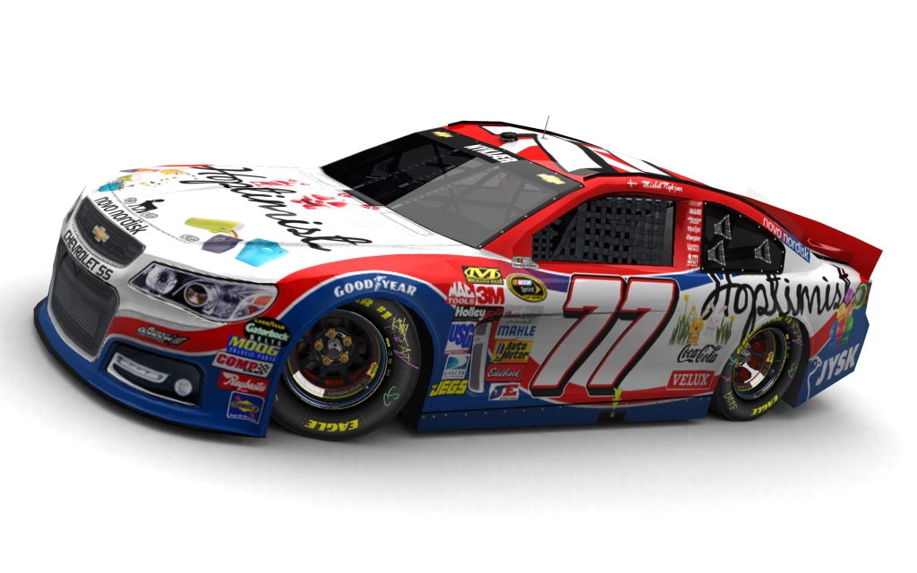 2014 Robby Gordon Motorsports, #77, Michel Nykjær, Chevrolet SS, Goodyear Eagle, Hoptimist (Blick auf Einzelfahrzeug seitlich, vorn)