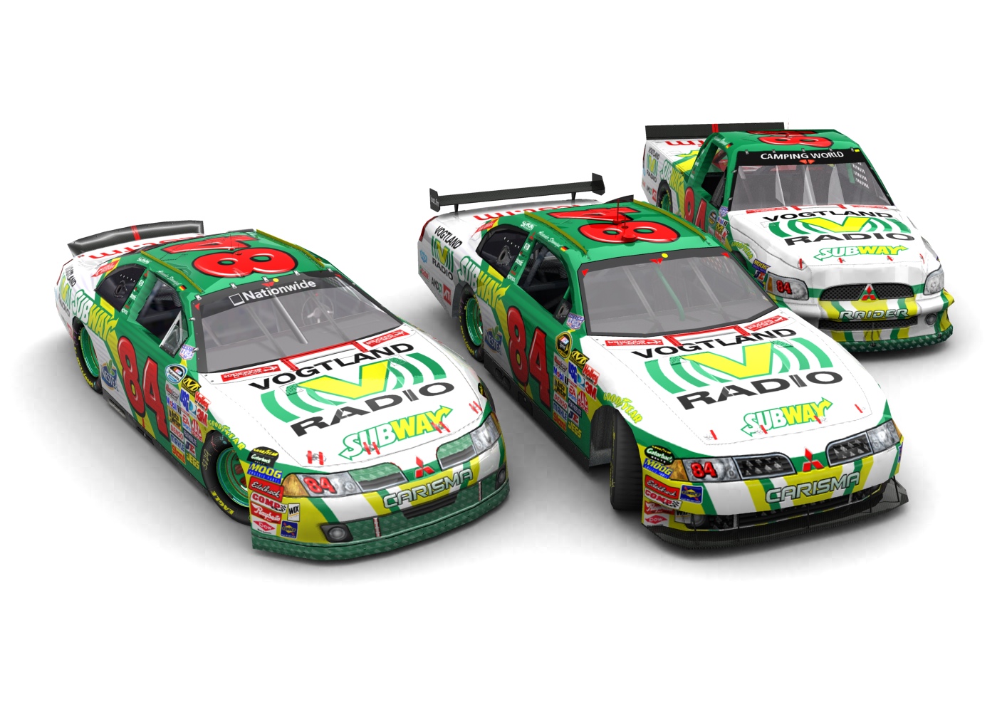 Stannigel Vogtland Racing, NASCAR Team 2010, Carisma (Cup), Carisma (National) & Raider (Truck) (1⁄6)